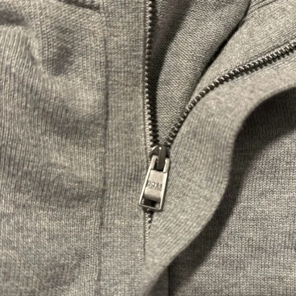 Hugo Boss Men's Quarter Zip-Up Gray Sweater XL - Picture 10 of 10